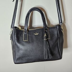 Kate Spade New York Kingston Drive Medium Alena satchel in black pebbled leather